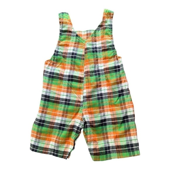 Swiggies plaid overall embroidered alligator snaps/buttons Boys 18 Months - Picture 5 of 9
